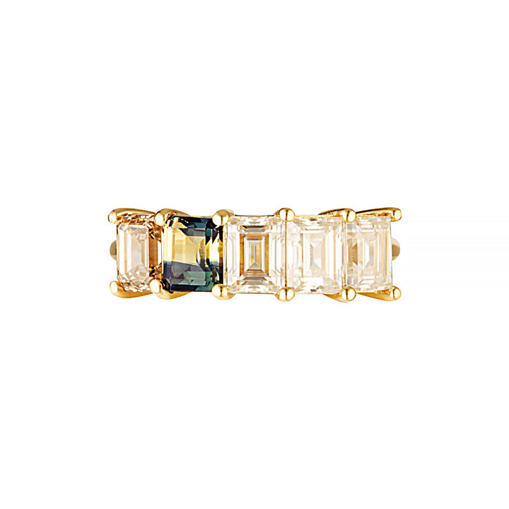 EMERALD CITY RING — Yellow Gold, Diamond / Sapphire / Emerald
