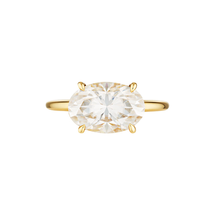 ECLIPSE SOLITAIRE RING — White Gold / Yellow Gold, Diamond