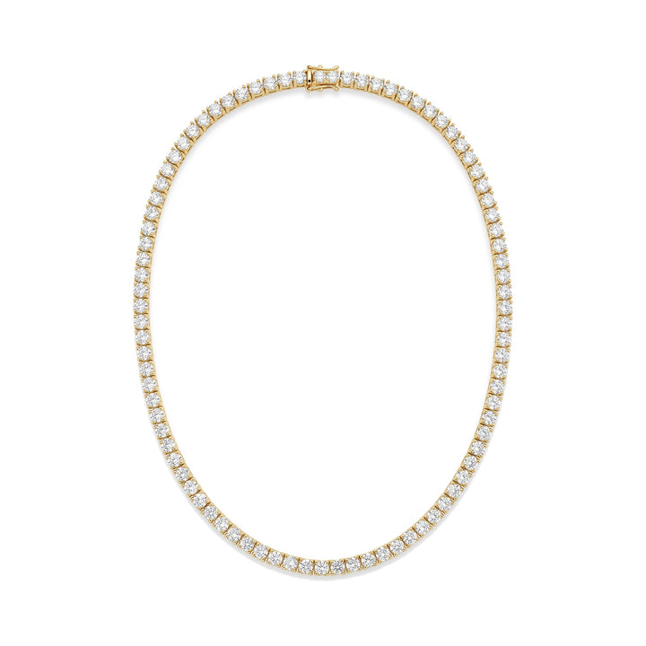 Capri Tennis Necklace in yellow gold with lab grown diamonds - White November