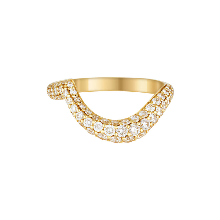 FLOW BAND — White Gold / Yellow Gold, Diamond