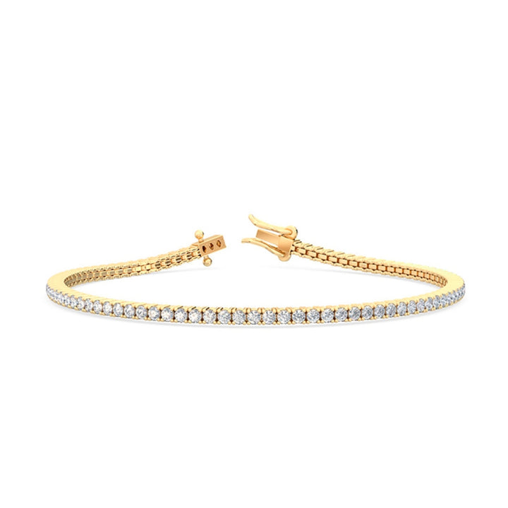 EMPIRE TENNIS BRACELET - Yellow & White Gold — White Gold / Yellow Gold, Diamond