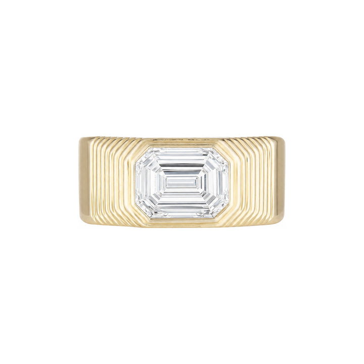 HALO RING x Amanda Shadforth — White Gold / Yellow Gold, Diamond / Emerald