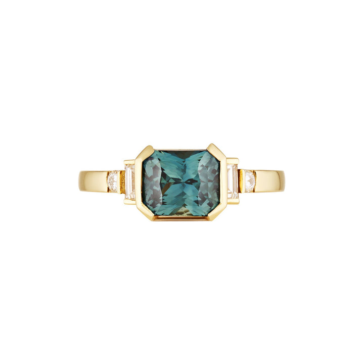 LUMA RING — Yellow Gold, Diamond / Sapphire