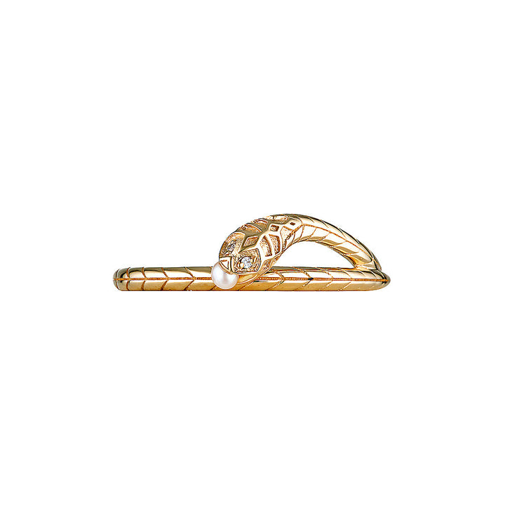 CLEOPATRA RING - Yellow & White Gold — White Gold / Yellow Gold, Diamond / Pearl