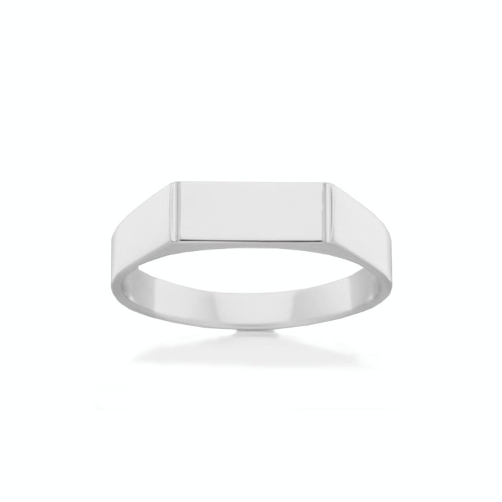 HEMINGWAY SIGNET RING -WHITE GOLD — White Gold