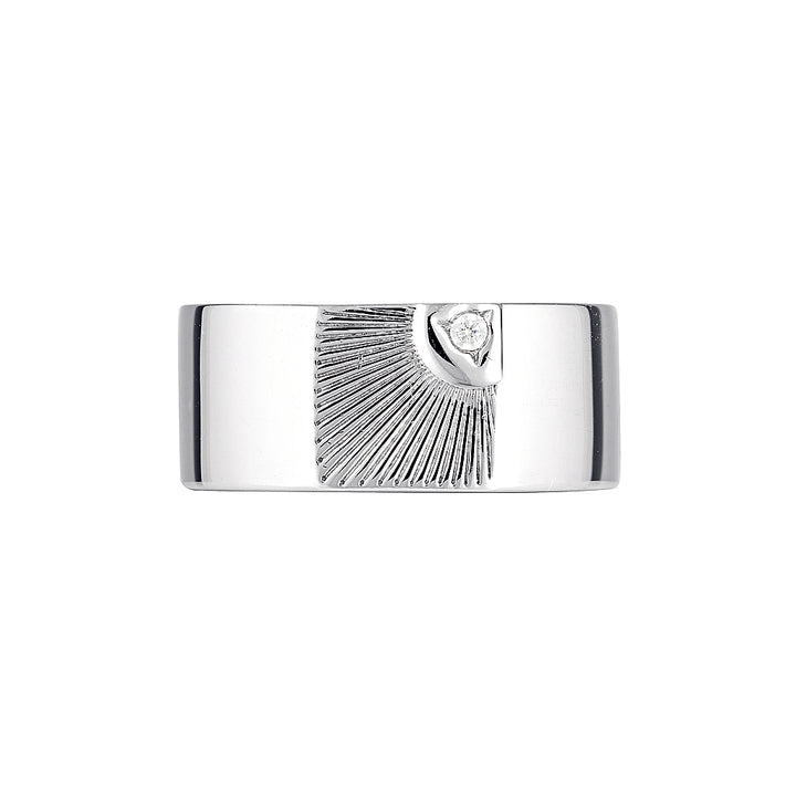 LENNON SIGNET RING - Silver — Sterling Silver, Sapphire