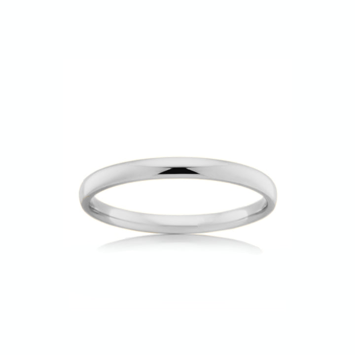 CELESTINE 2MM WEDDER - WHITE GOLD — White Gold