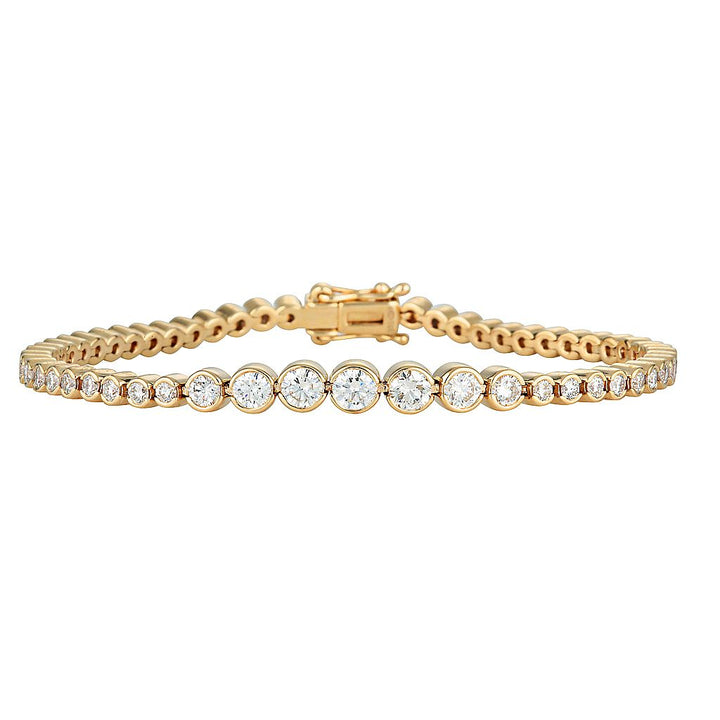 VIPER TENNIS BRACELET - Yellow & White Gold — White Gold / Yellow Gold, Diamond