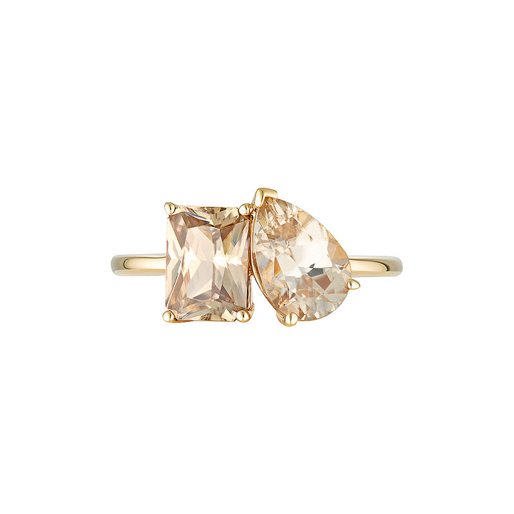 TOI ET MOI RING — Yellow Gold, Diamond / Sapphire / Zircon