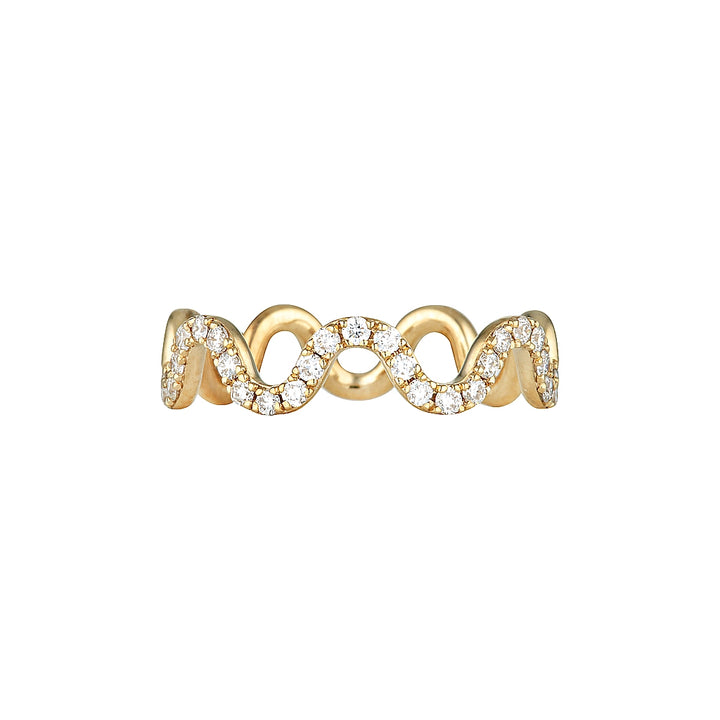 MELODY RING — Yellow Gold / Sterling Silver, Diamond / Sapphire
