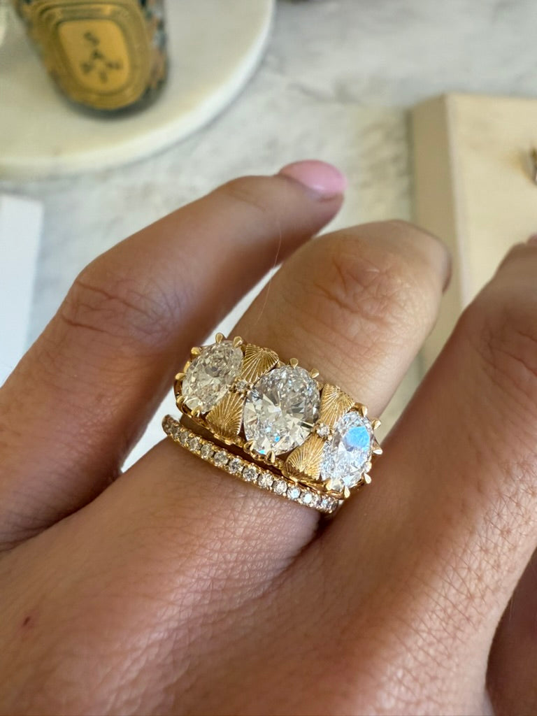 DIAMOND EMBER RING — White Gold / Yellow Gold, Diamond