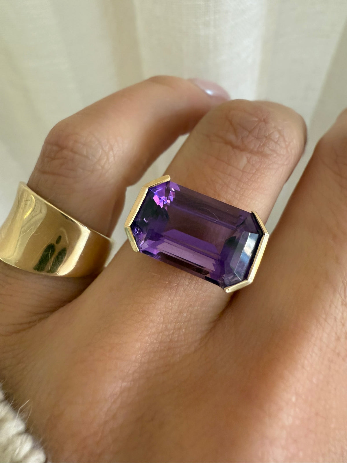 AZALEA AMETHYST RING — Yellow Gold / Gold Plated / Sterling Silver, Amethyst / Quartz