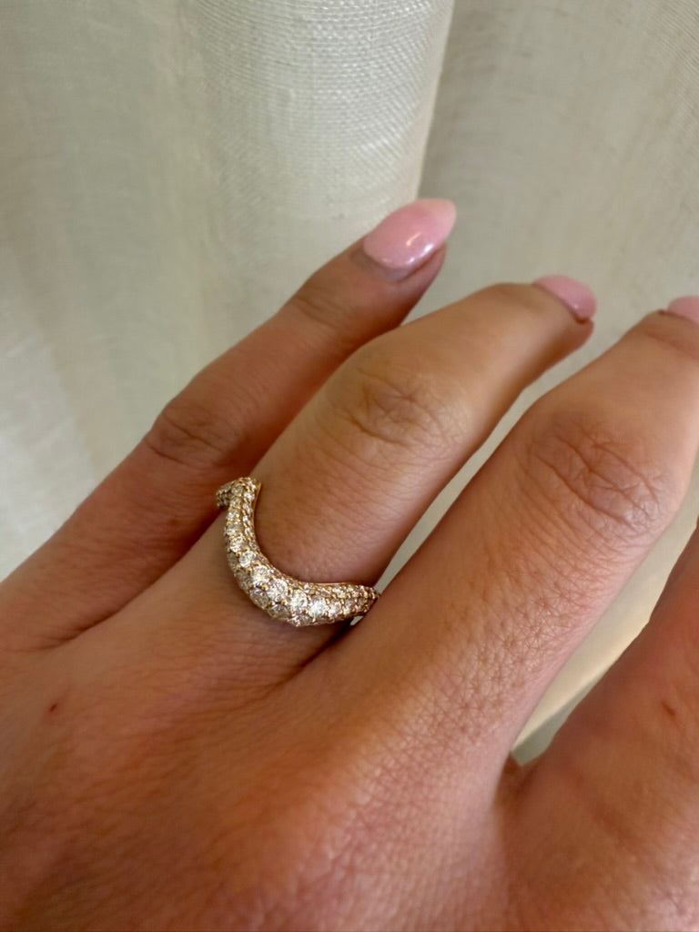 FLOW BAND — White Gold / Yellow Gold, Diamond