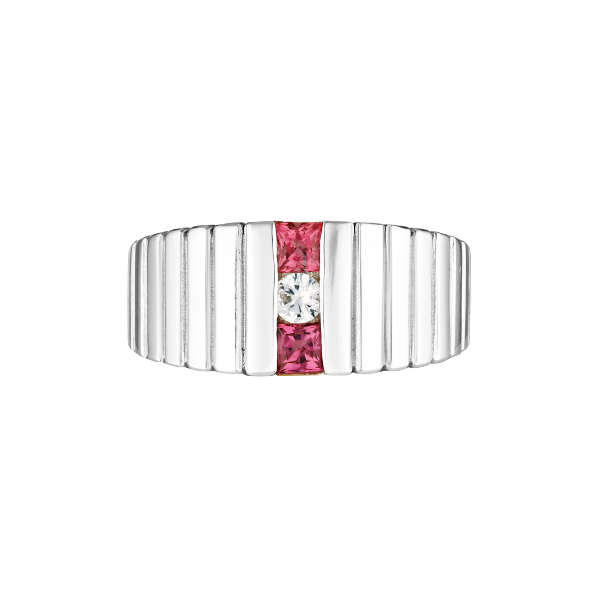 CUBIST RING - Silver — Sterling Silver, Diamond / Sapphire / Tourmaline