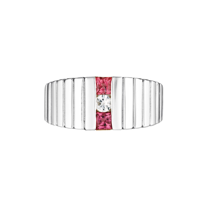 CUBIST RING - Silver — Sterling Silver, Diamond / Sapphire / Tourmaline