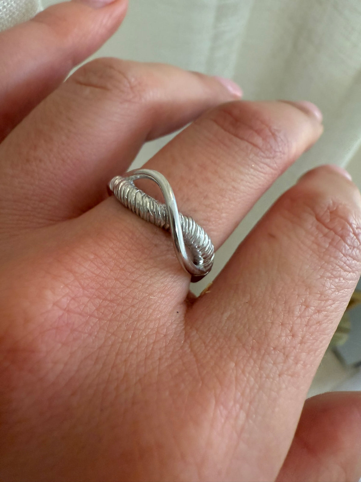 INFINITY RING Silver — Sterling Silver, Diamond