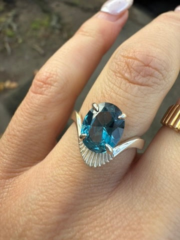 SERAPHINE RING -Silver — Sterling Silver, Diamond / Topaz / Aquamarine