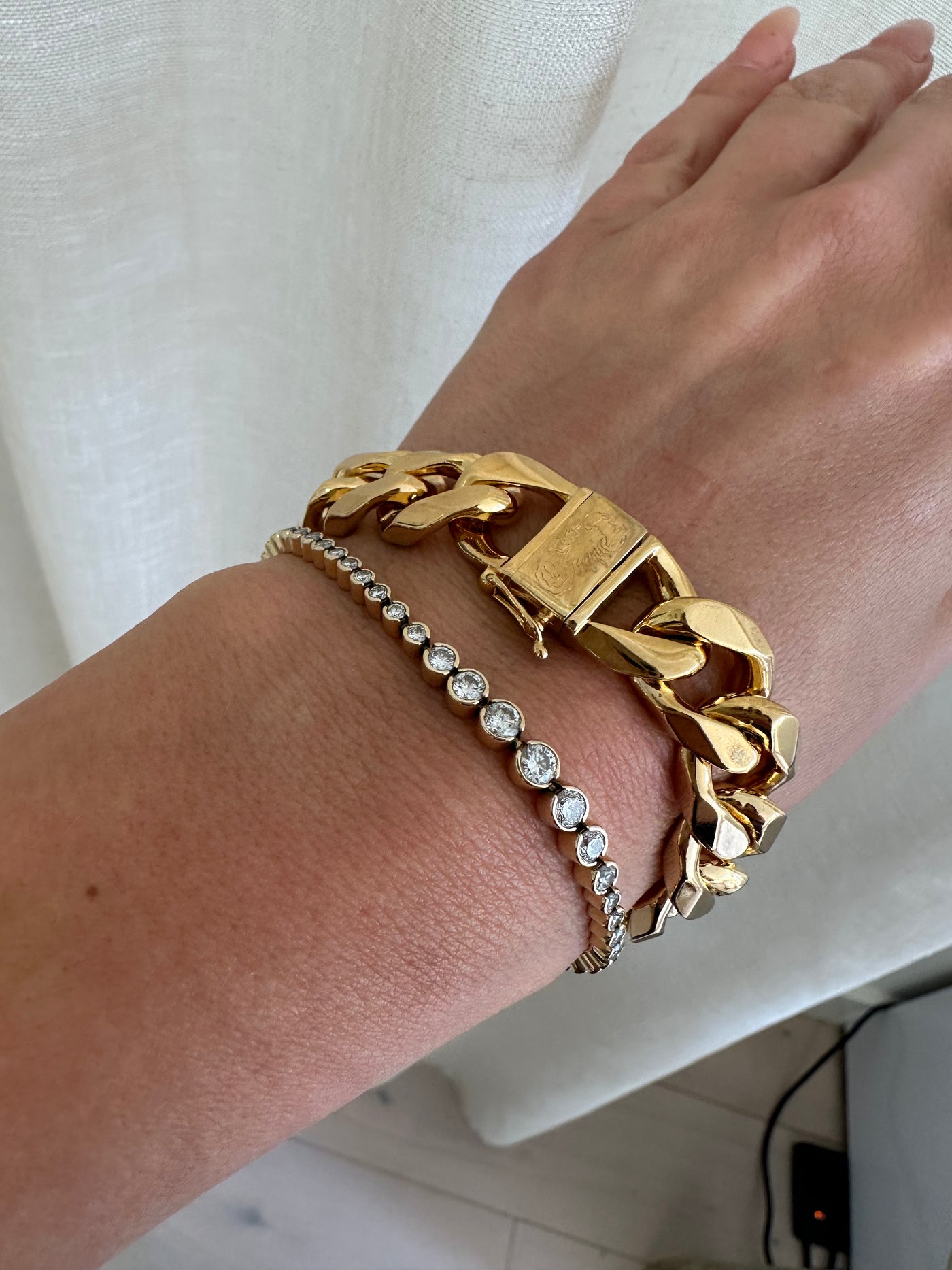 NOVEMBER CHAIN BRACELET — Gold Plated / Sterling Silver