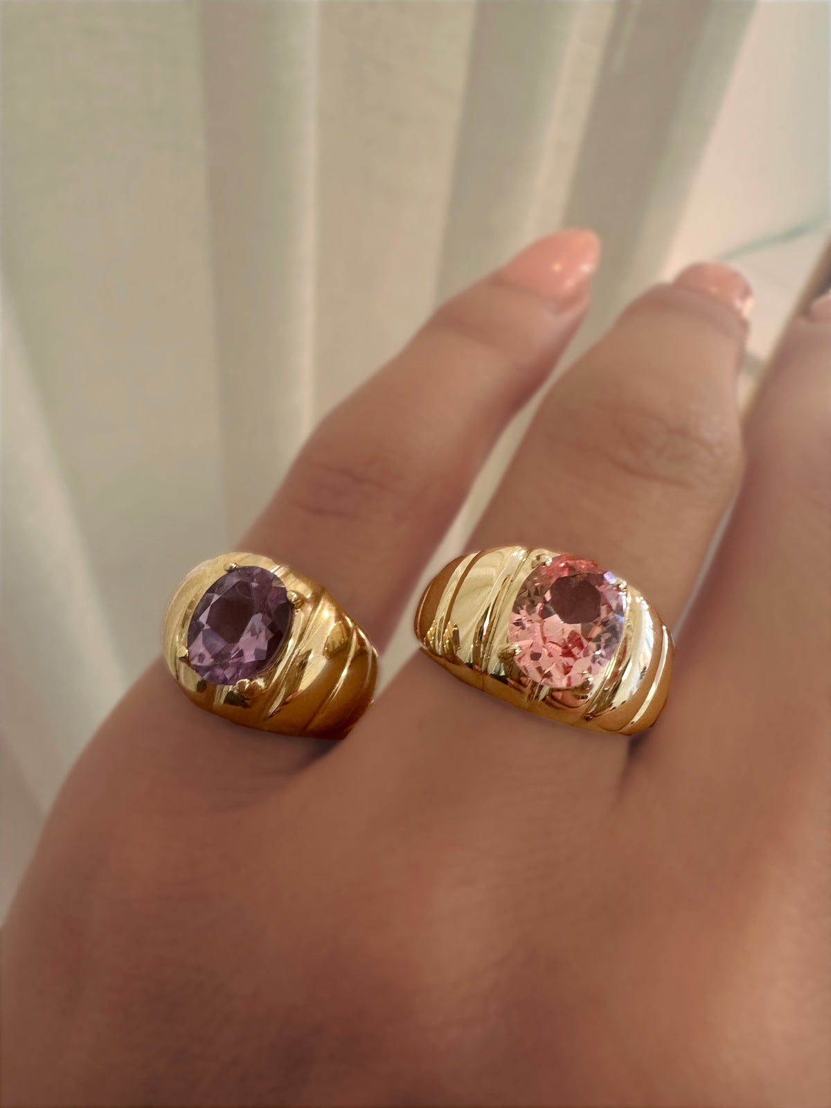 DUNE RING — White Gold / Yellow Gold / Sterling Silver, Diamond / Sapphire / Emerald