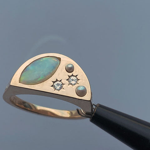 Moon Child Signet Ring