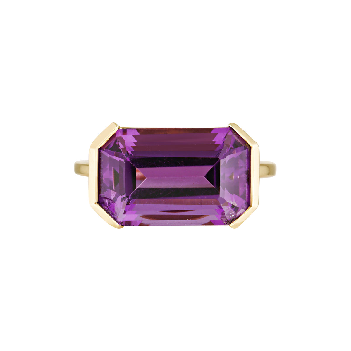 AZALEA AMETHYST RING — Yellow Gold / Gold Plated / Sterling Silver, Amethyst / Quartz