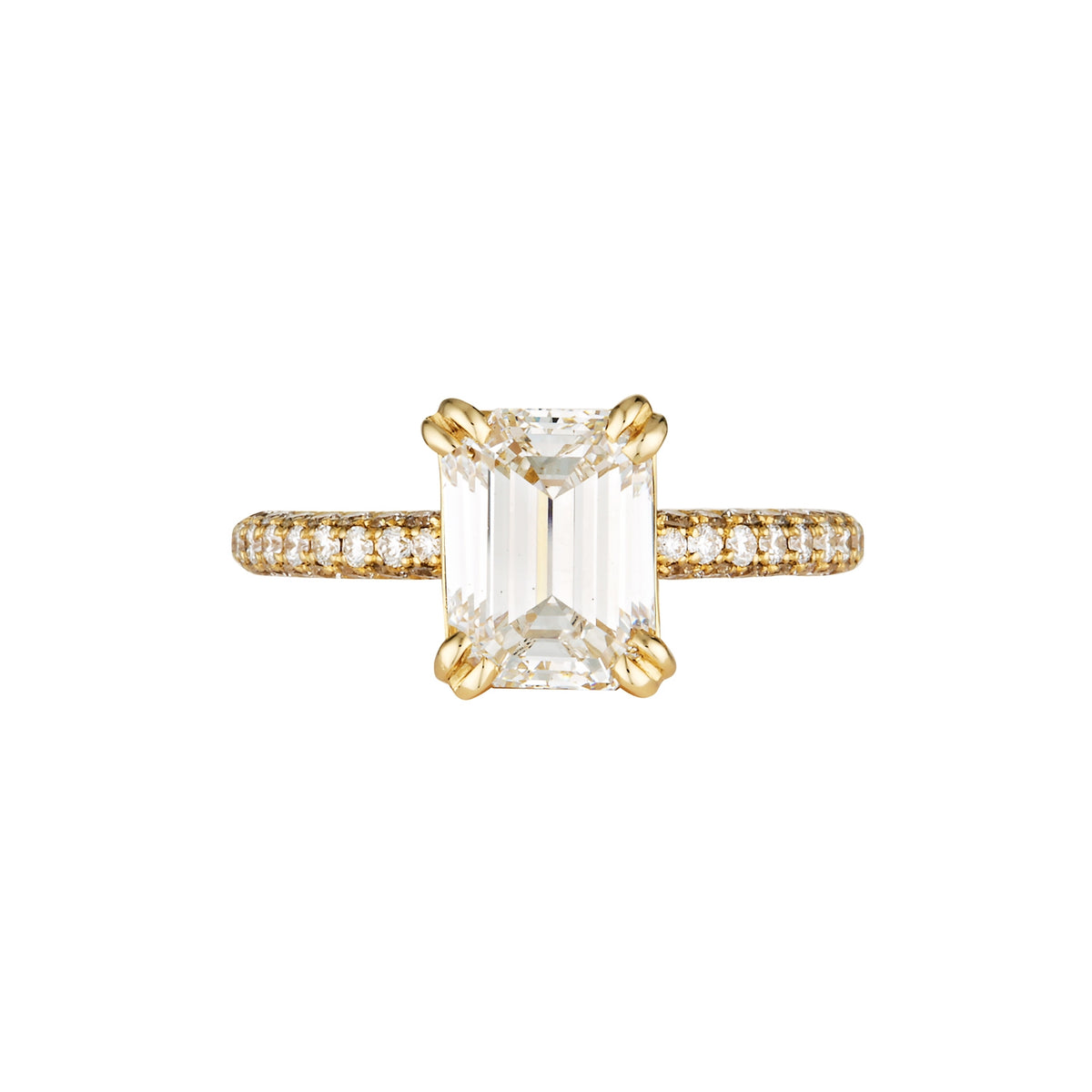LAB DIAMOND STELLA RING- 1.59ct — White Gold / Yellow Gold, Diamond / Sapphire
