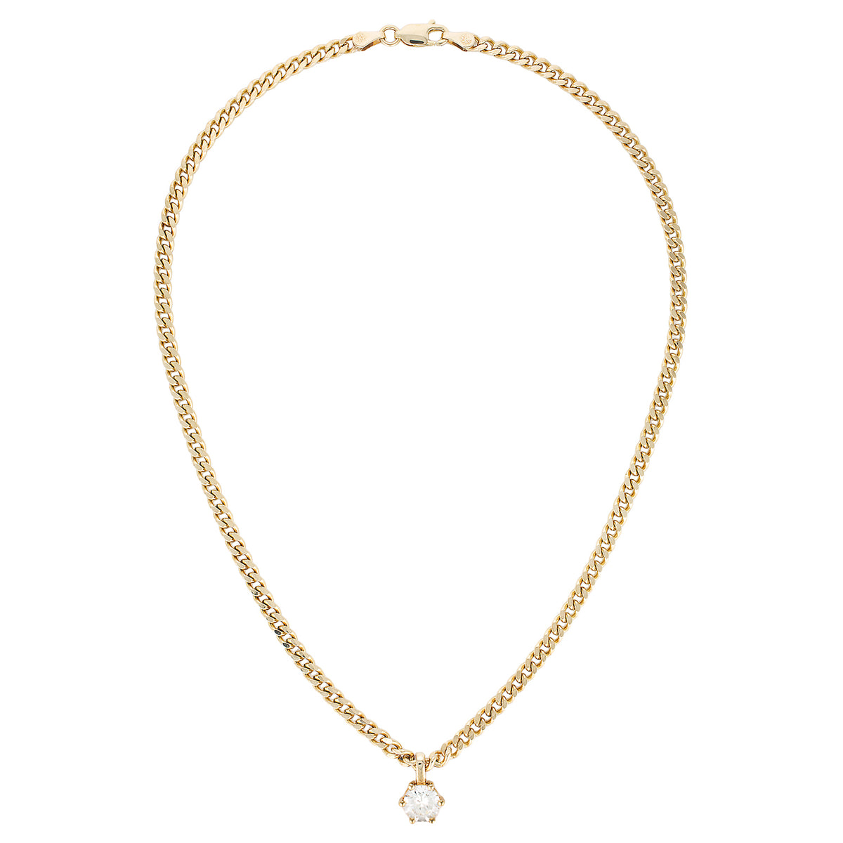 JUNE NECKLACE - Yellow & White Gold — White Gold / Yellow Gold / Sterling Silver, Diamond