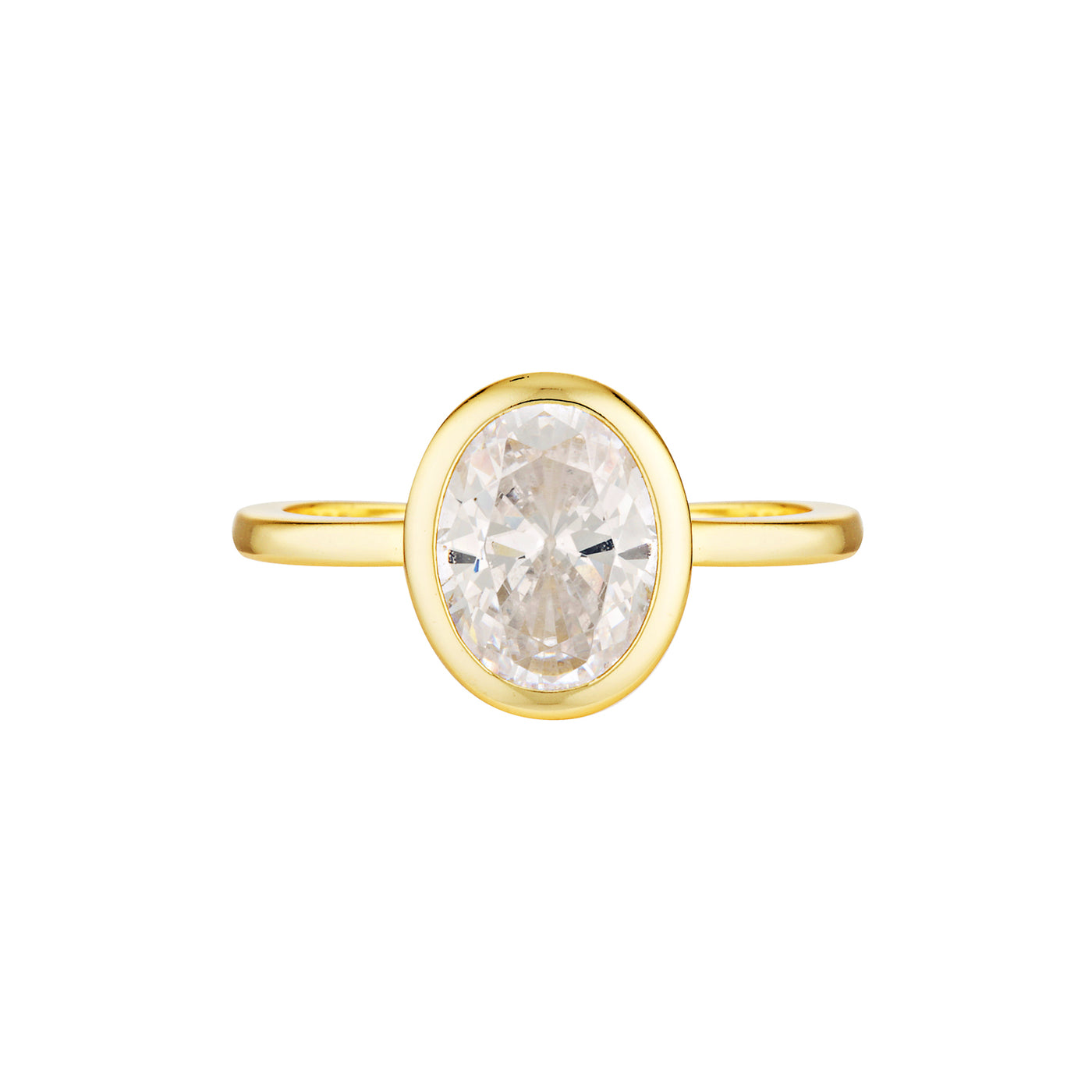 ORBIT SOLITAIRE RING — White Gold / Yellow Gold, Diamond