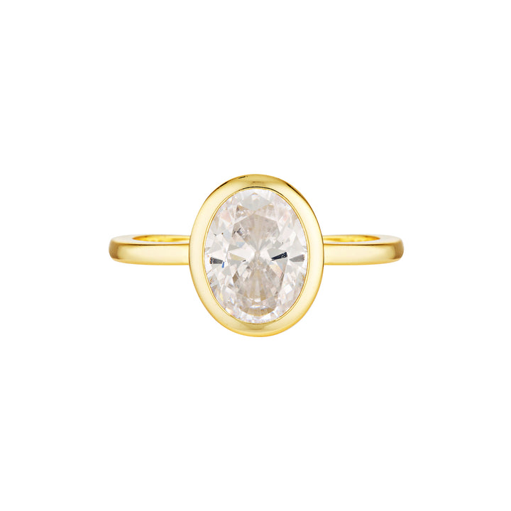 ORBIT SOLITAIRE RING — White Gold / Yellow Gold, Diamond