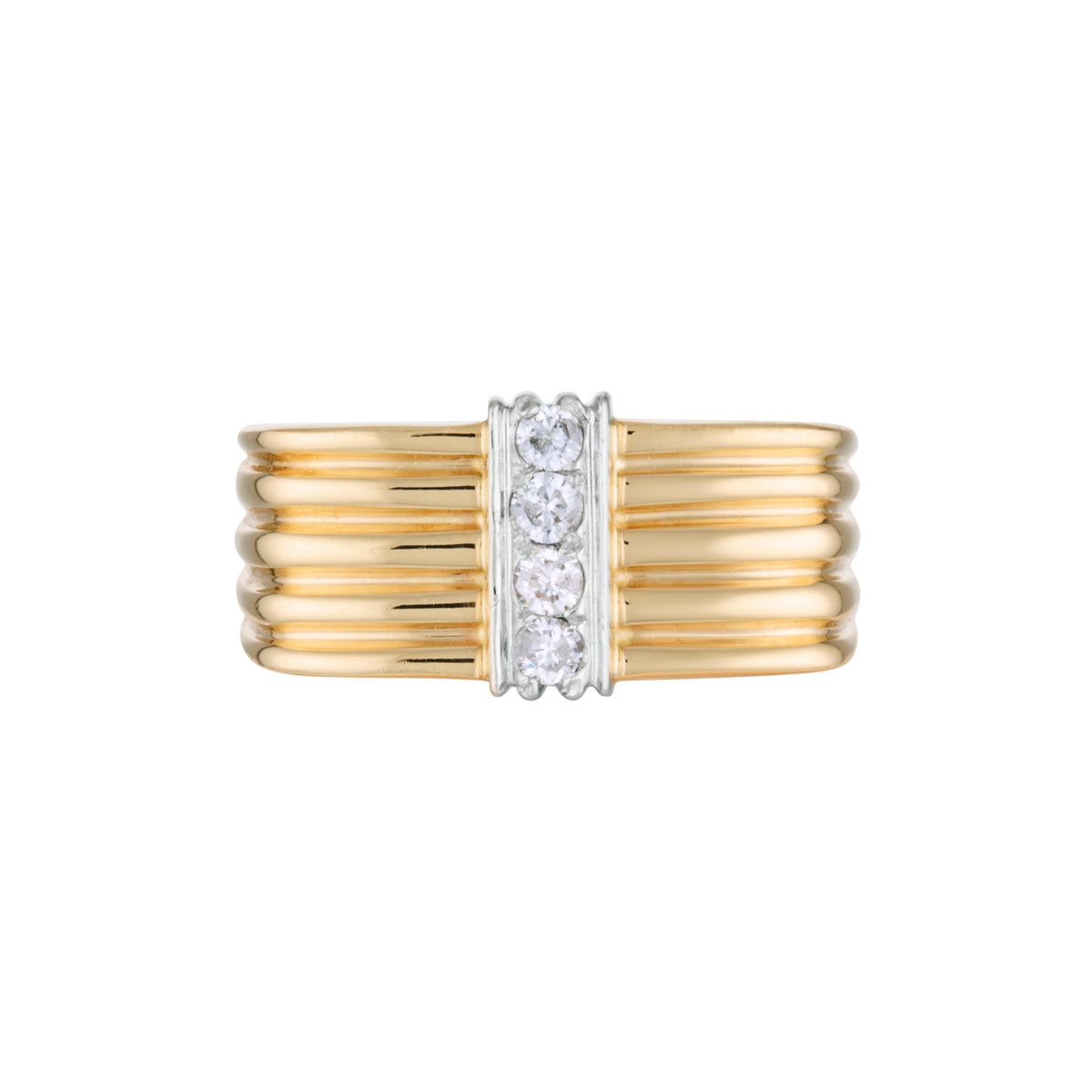 SAINT SIGNET RING — White Gold / Yellow Gold, Sapphire / Opal