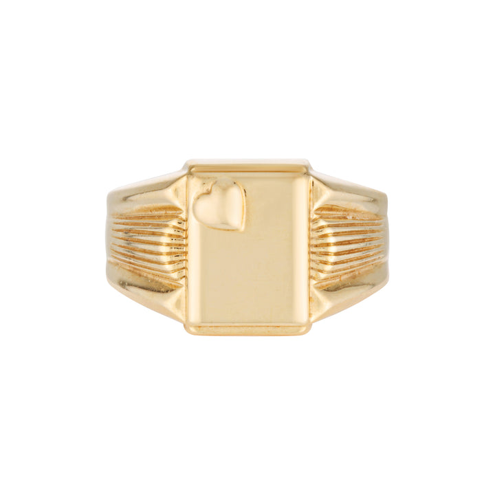 AMORE SIGNET RING — Rose Gold / White Gold / Yellow Gold, Sapphire / Opal