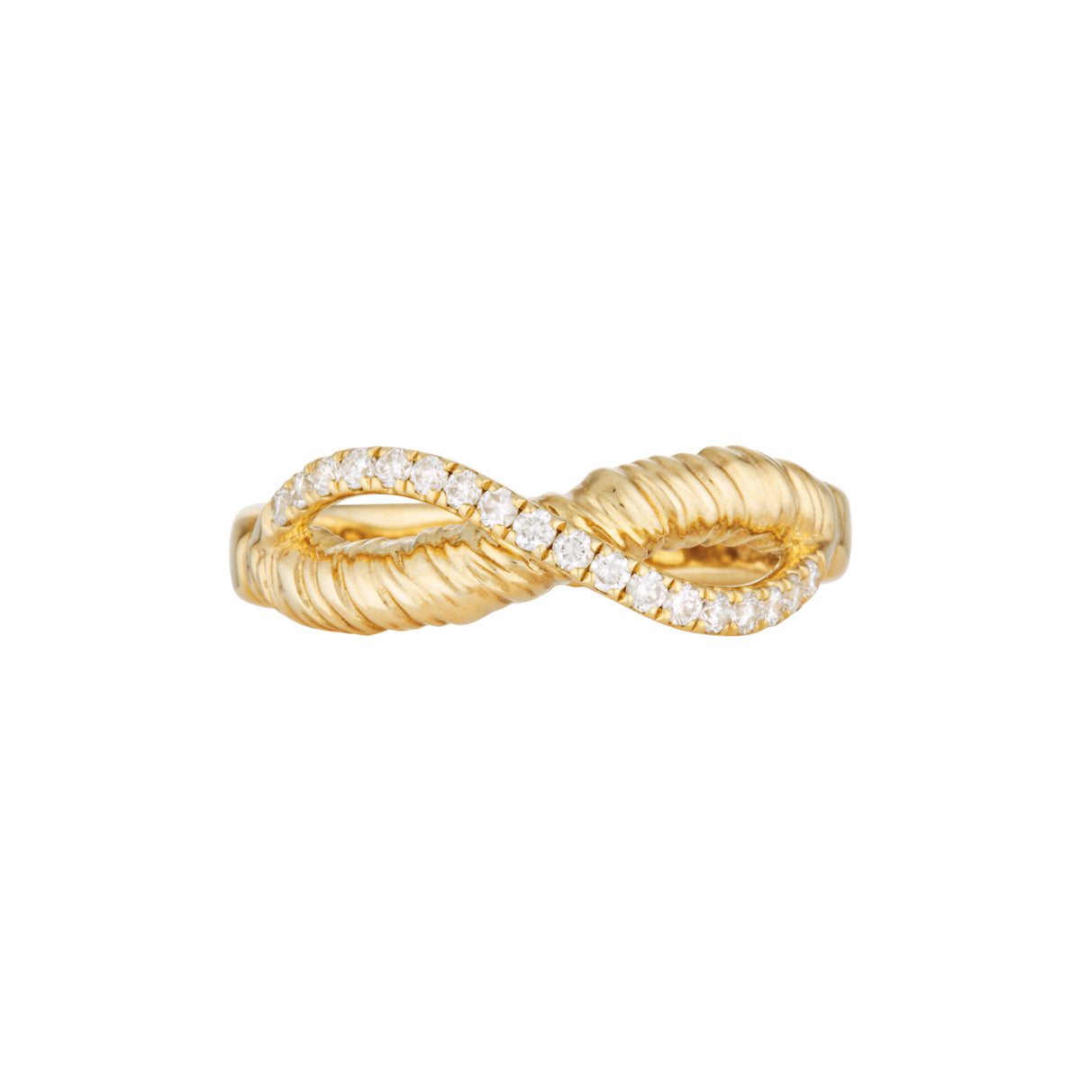 DIAMOND INFINITY RING Yellow, White and Rose Gold — Rose Gold / White Gold / Yellow Gold / Sterling Silver, Diamond