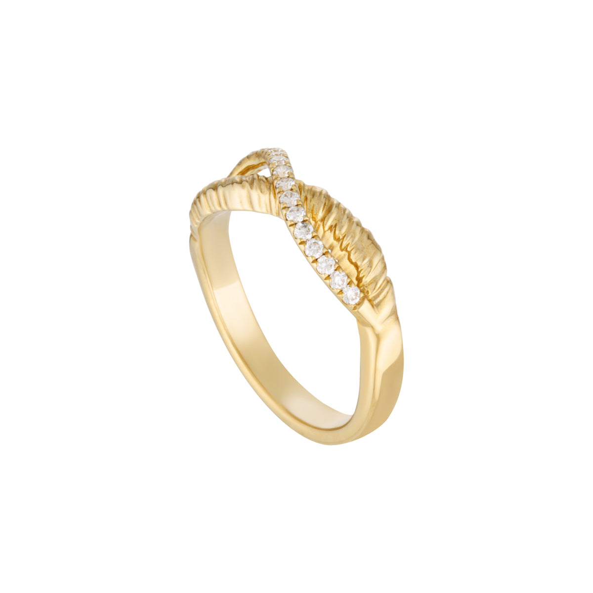 DIAMOND INFINITY RING Yellow, White and Rose Gold — Rose Gold / White Gold / Yellow Gold / Sterling Silver, Diamond