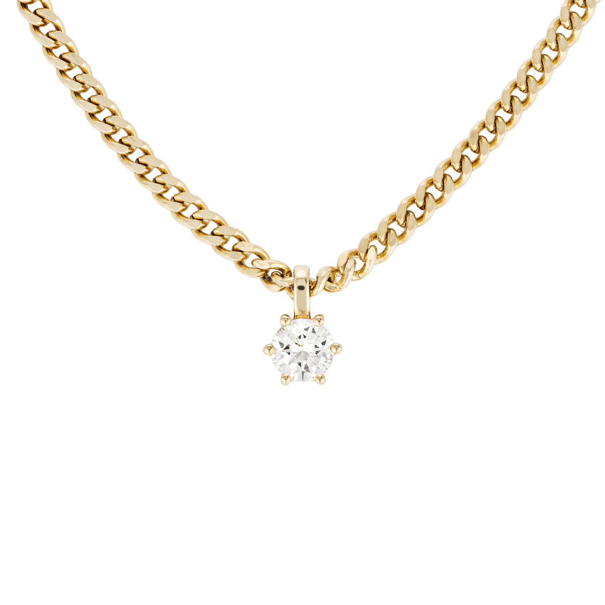 JUNE NECKLACE - Yellow & White Gold — White Gold / Yellow Gold / Sterling Silver, Diamond