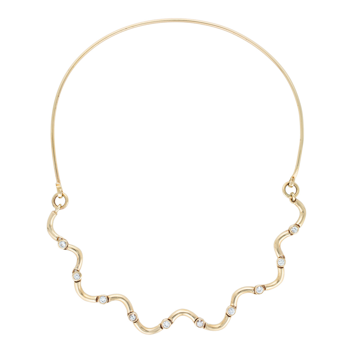 SAPERA NECKLACE - Yellow & White Gold — White Gold / Yellow Gold / Gold Plated / Sterling Silver, Diamond