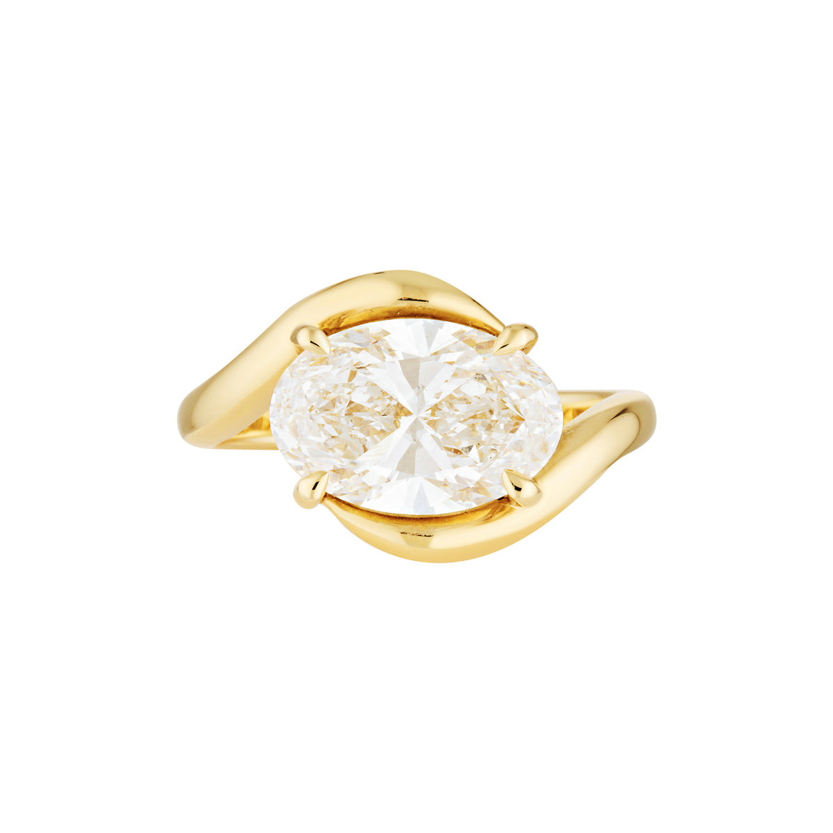 FLOW RING — White Gold / Yellow Gold, Diamond