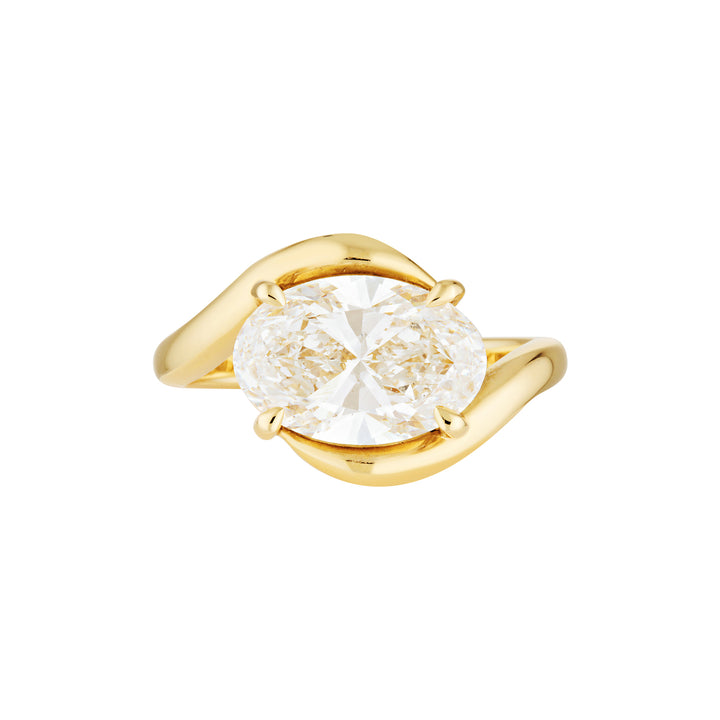 FLOW RING — White Gold / Yellow Gold, Diamond