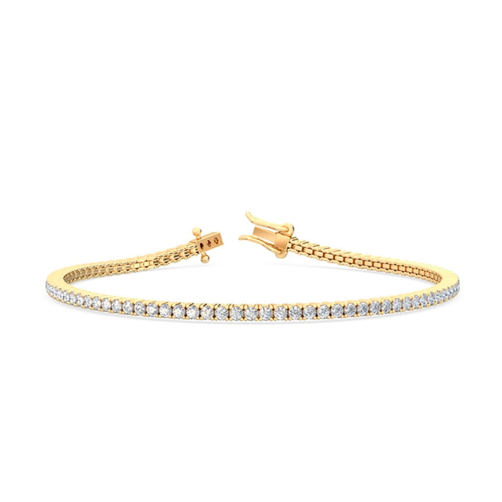 EMPIRE TENNIS BRACELET - Yellow & White Gold — White Gold / Yellow Gold, Diamond
