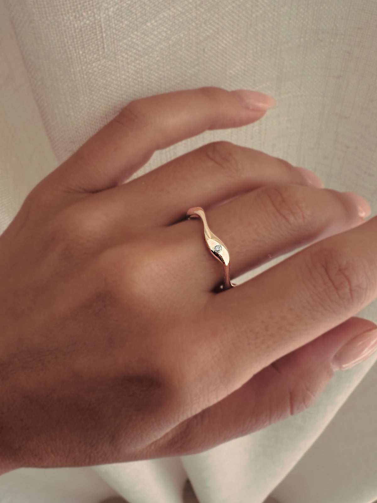 DIAMOND BESTIE RING — White Gold / Yellow Gold / Sterling Silver, Diamond