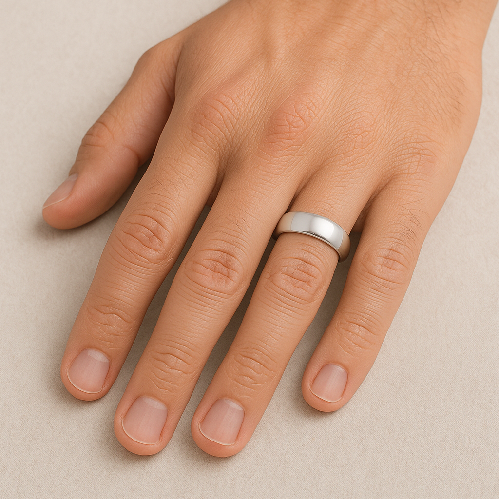 CELESTINE 6MM WEDDER - WHITE GOLD — White Gold