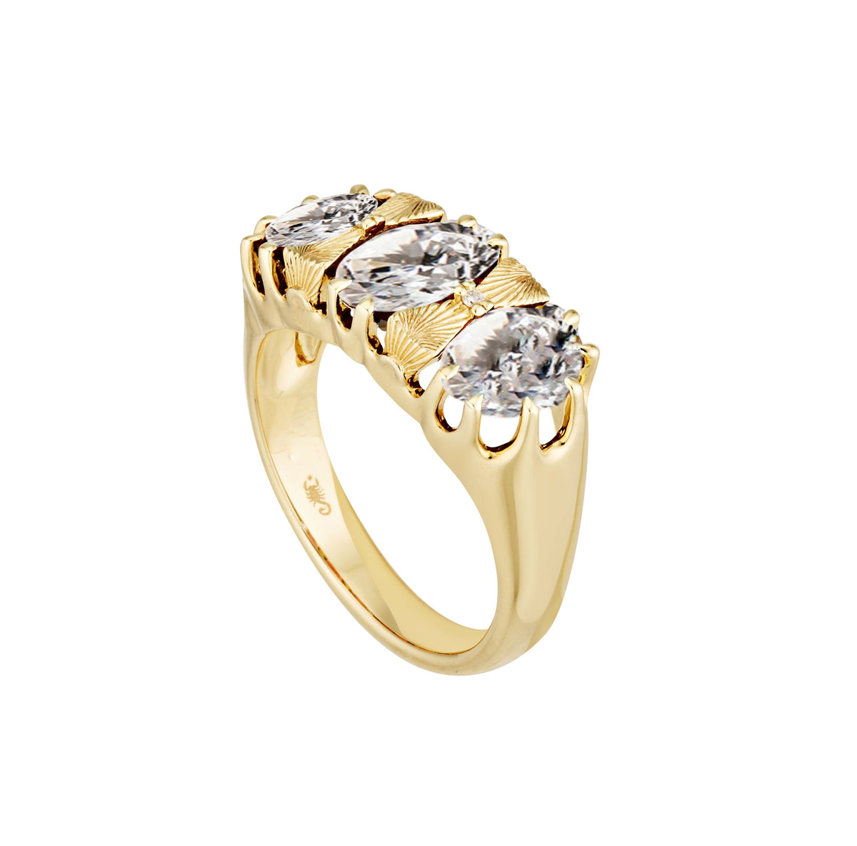 DIAMOND EMBER RING — White Gold / Yellow Gold, Diamond