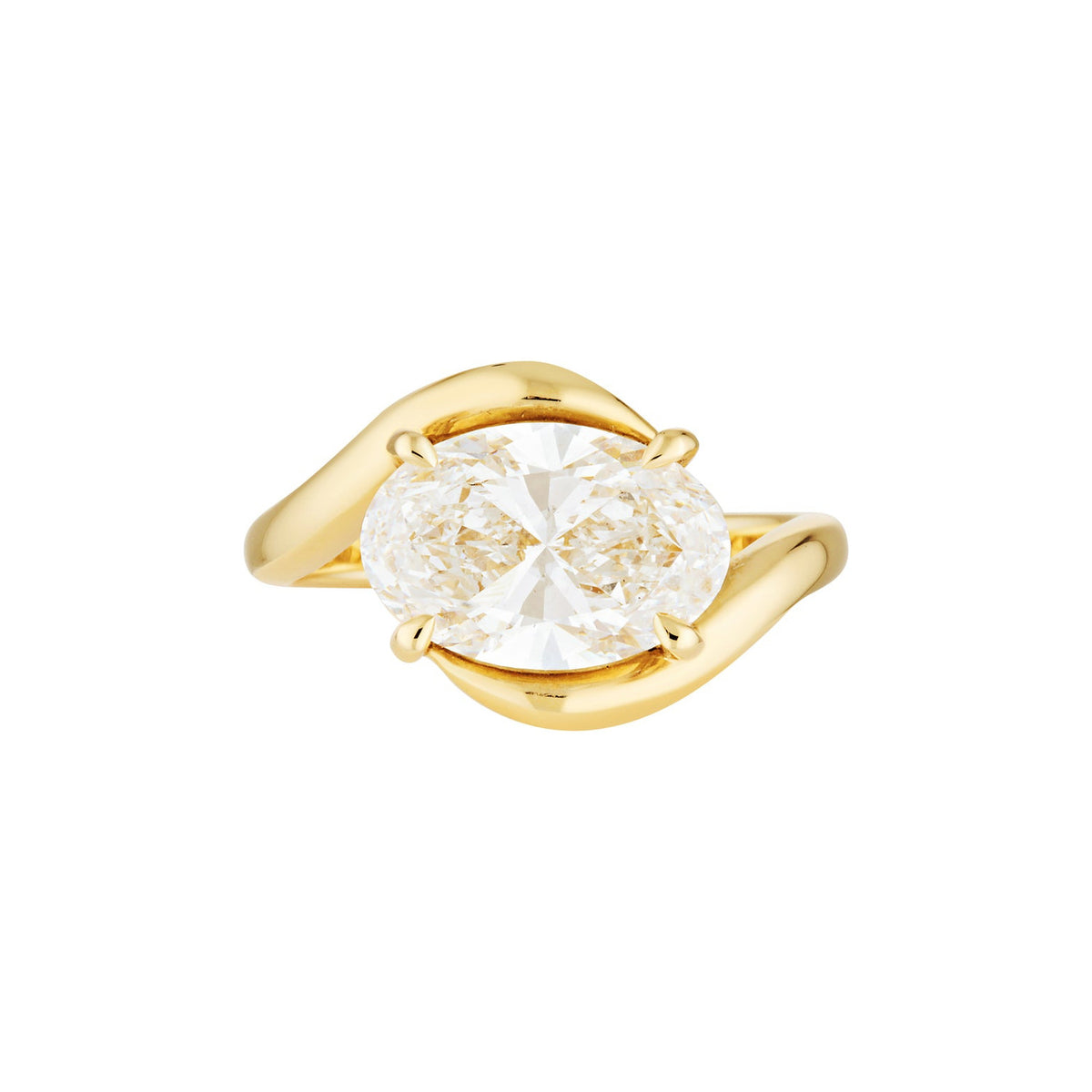 FLOW RING — White Gold / Yellow Gold, Diamond