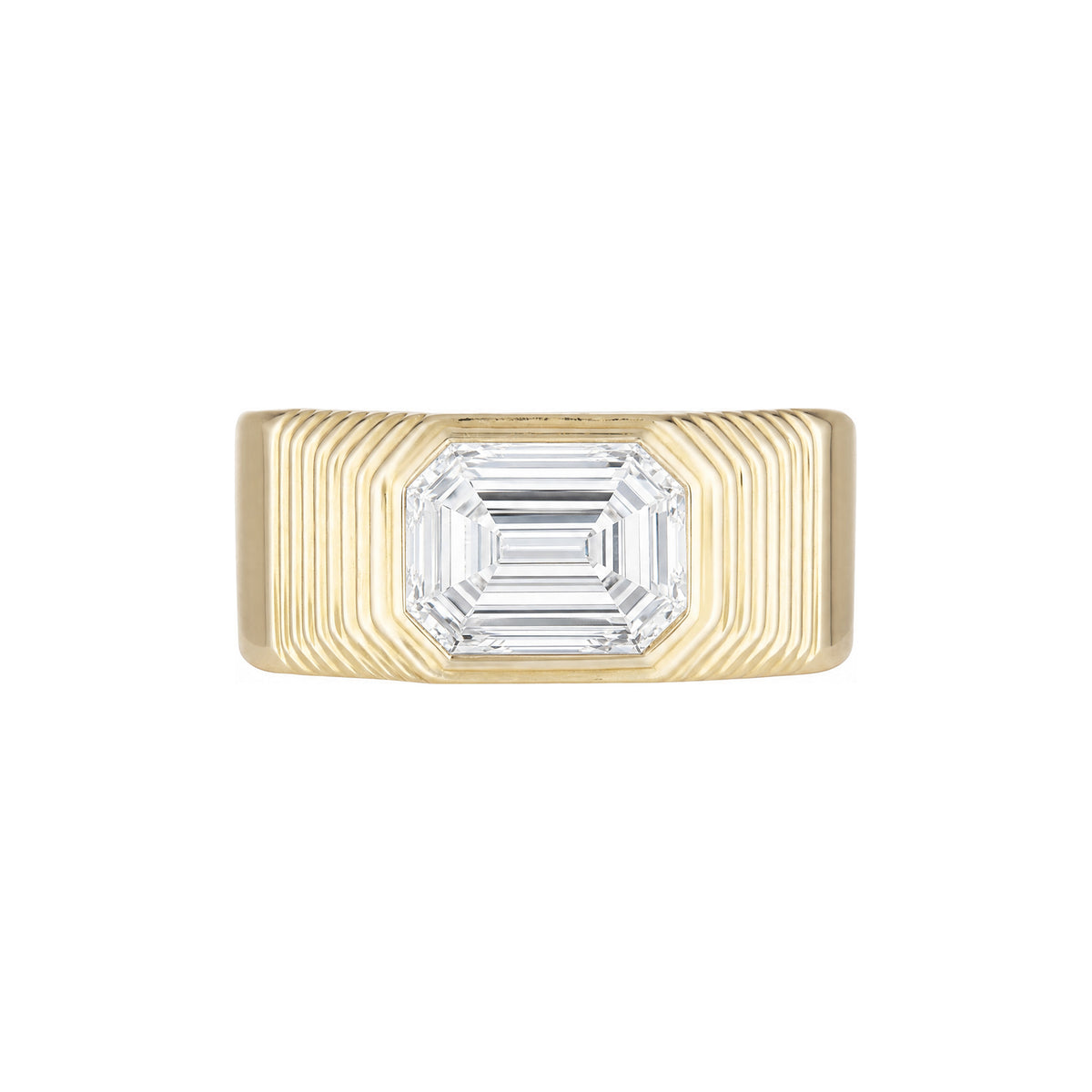 HALO RING x Amanda Shadforth — White Gold / Yellow Gold, Diamond / Emerald
