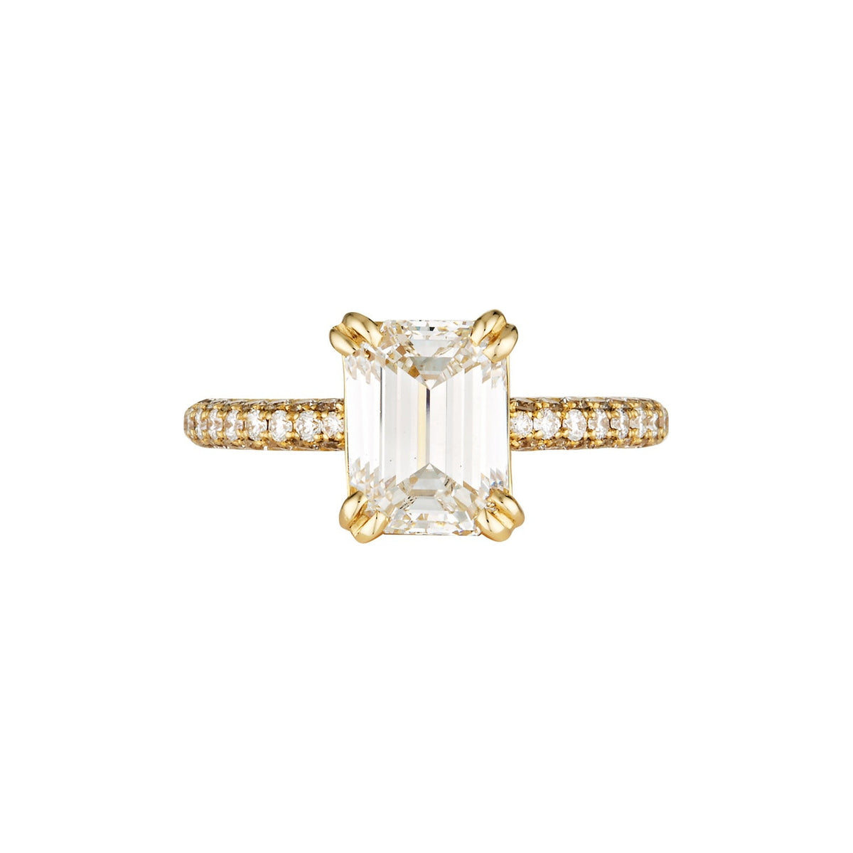 LAB DIAMOND STELLA RING- 1.59ct — White Gold / Yellow Gold, Diamond / Sapphire