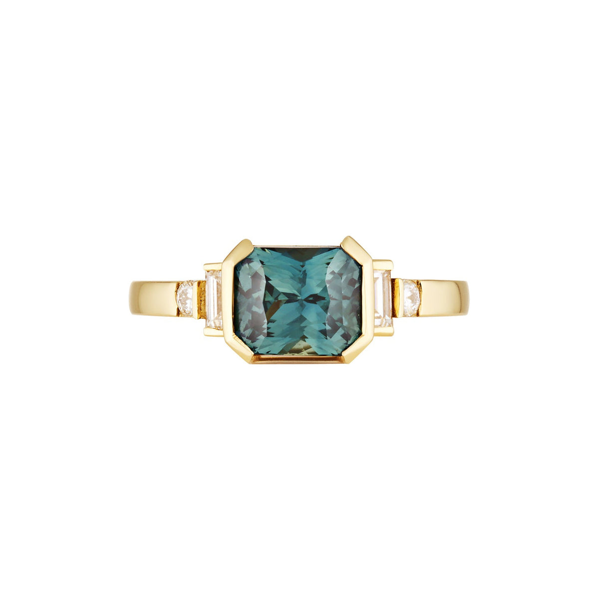LUMA RING — Yellow Gold, Diamond / Sapphire