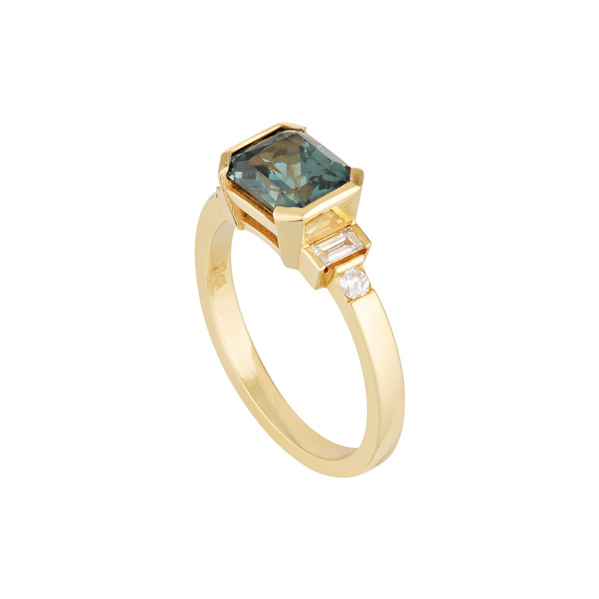 LUMA RING — Yellow Gold, Diamond / Sapphire