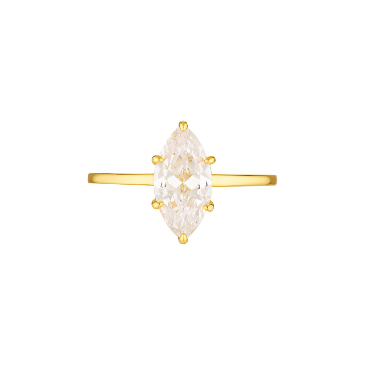 NOVA SOLITAIRE RING — White Gold / Yellow Gold, Diamond