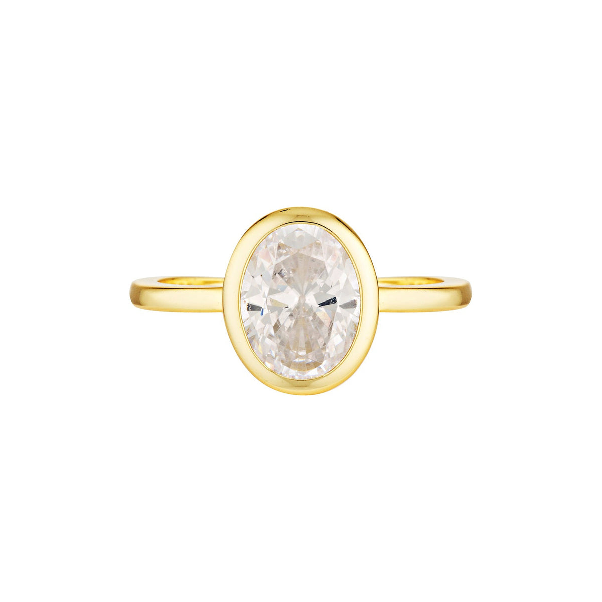 ORBIT SOLITAIRE RING — White Gold / Yellow Gold, Diamond