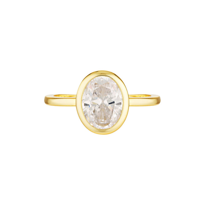 ORBIT SOLITAIRE RING — White Gold / Yellow Gold, Diamond