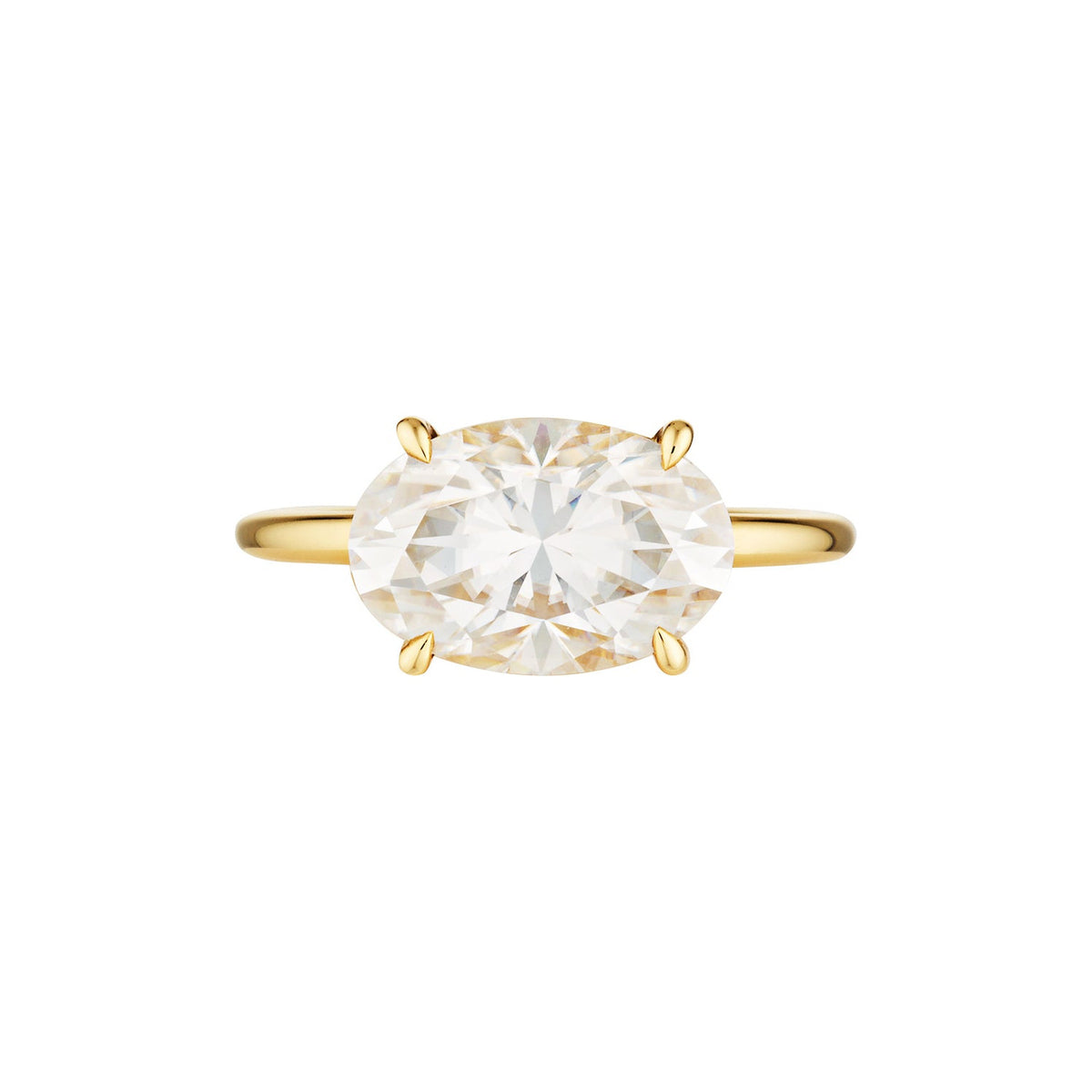 ECLIPSE SOLITAIRE RING — White Gold / Yellow Gold, Diamond